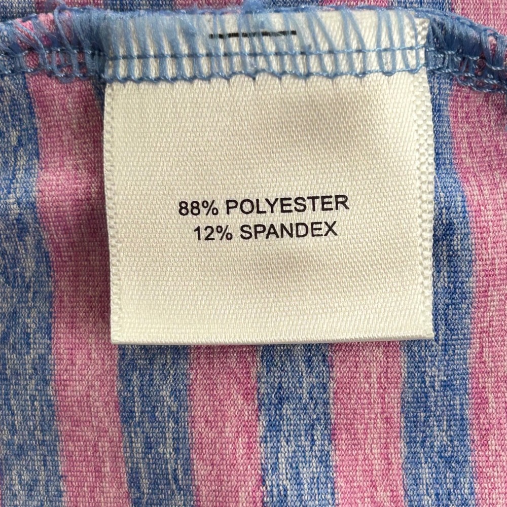 Peter Millar Summer Comfort Polo Mens XL Pink Blue Striped Golf Performance - Picture 7 of 7